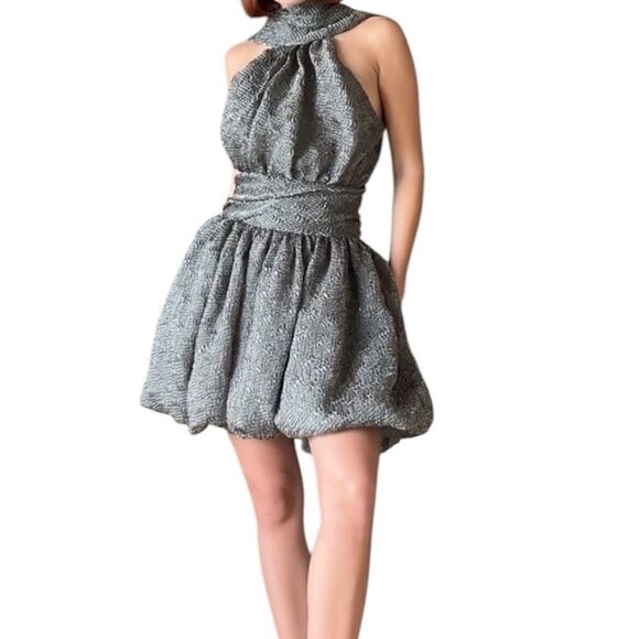 Jonathan Simkai Mini Green Dress Ruffle Size 2 - Picture 10 of 13